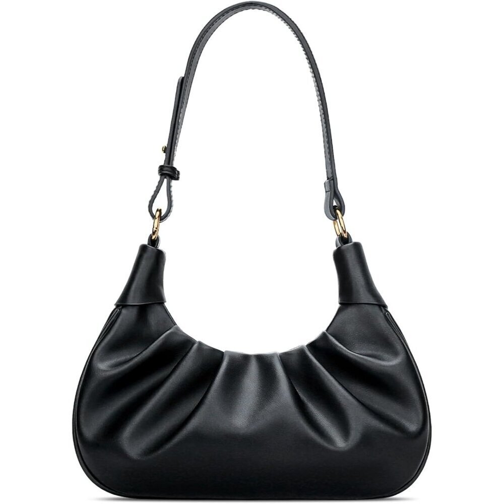 Women Shoulder Bag PU Leather Mini Hobo Crossbody Purse with Gold Chain